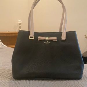 Kate Spade Hancock Park black and taupe handbag